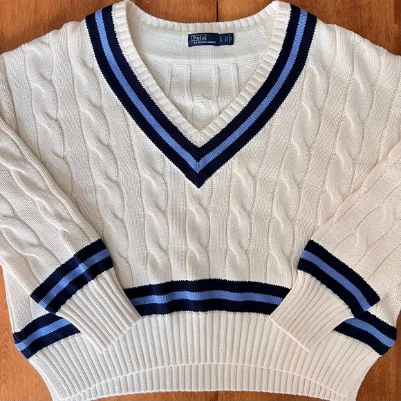 Polo Ralph Lauren Cable-Knit Cotton Cricket Sweater - Picture 2 of 7